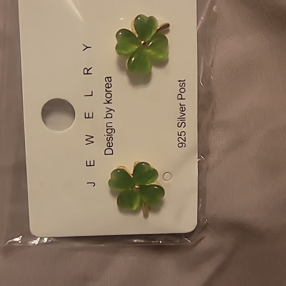 Green Clover Earrings